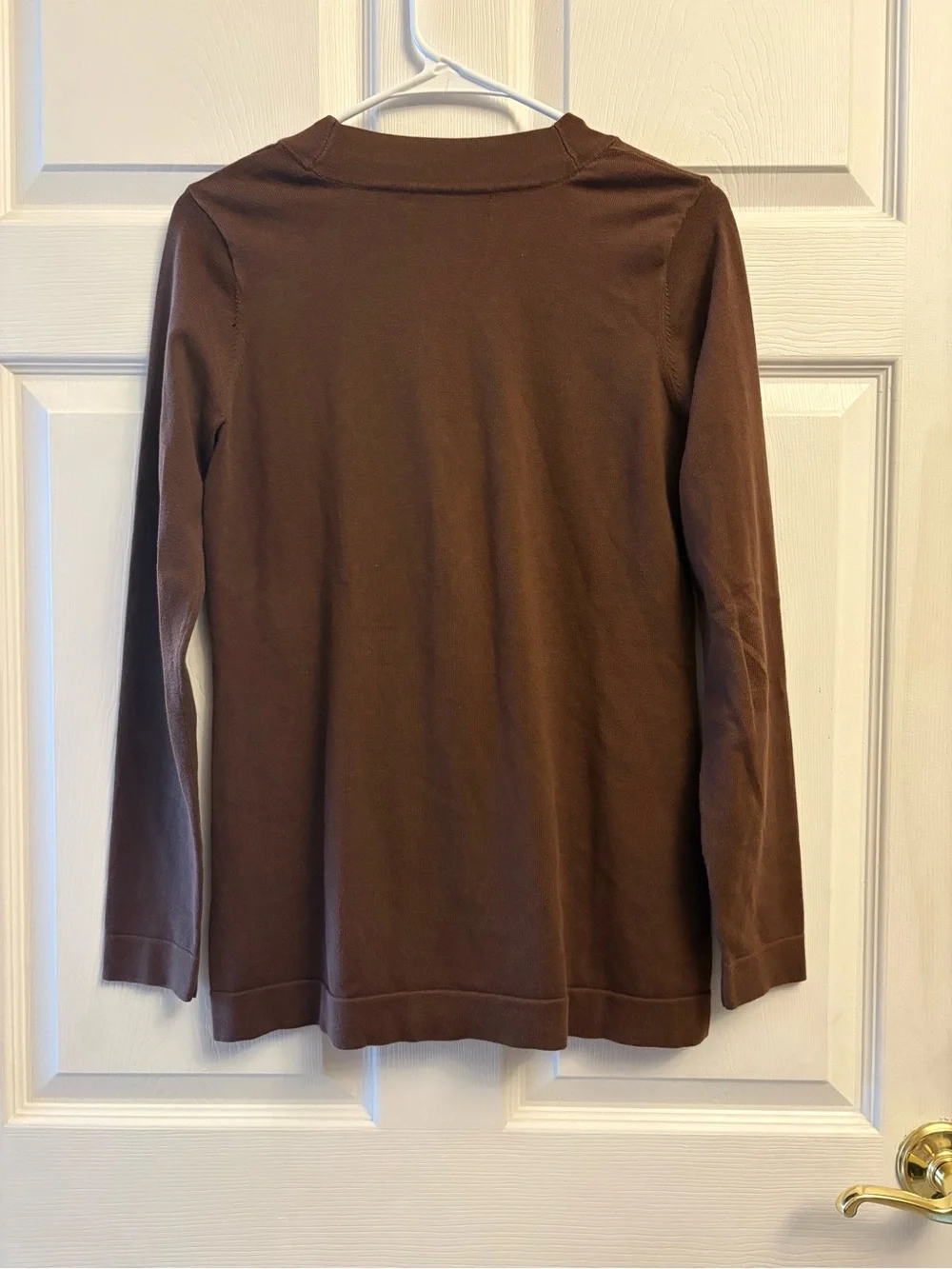 Vineyard Vines Cotton Blend Brown Long Sleeve Cardigan